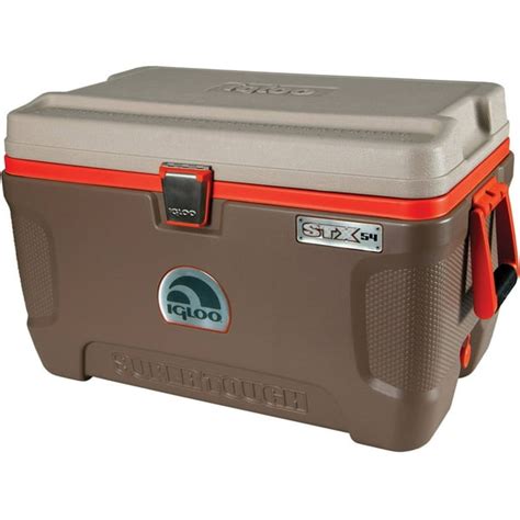 igloo 54 quart stainless steel cooler cool box|igloo marine cooler with cushion.